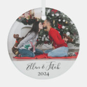 Liebhaber Image Individuelle Name Personalisiert W Ornament Aus Glas (Vorderseite)