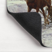 Liebhaber in einem Pferdeschlitten Mousepad (Ecke)