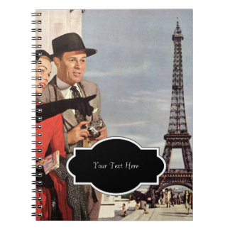 Liebhaber in Vintager Illustration Paris Notizblock