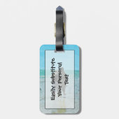 Liebhaber Jubiläumsspaziergang am Strand Abstrakt Gepäckanhänger (Rückseite vertikal)