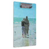 Liebhaber Jubiläumsspaziergang am Strand Abstrakt Klemmbrett (Rechts)