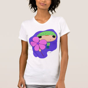 Liebhaber-Junge (lila Hintergrund) T-Shirt