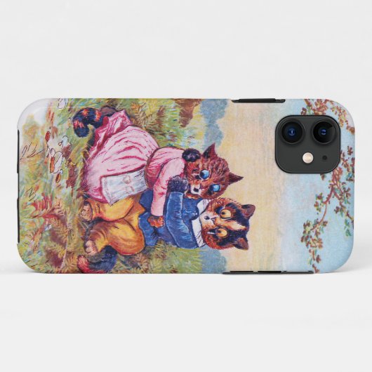 Liebhaber Katze (starke Emotion), Louis Wain Case-Mate iPhone Hülle (Rückseite (Horizontal))