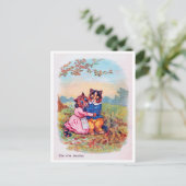 Liebhaber Katze (starke Emotion), Louis Wain Postkarte (Stehend Vorderseite)