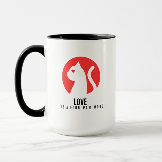 Liebhaber-Katzen-Silhouette Tasse (Links)