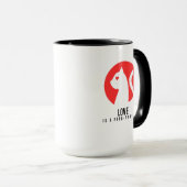 Liebhaber-Katzen-Silhouette Tasse (VorderseiteRechts)