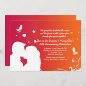 Liebhaber Kiss Anniversary Einladung (Vorne/Hinten)