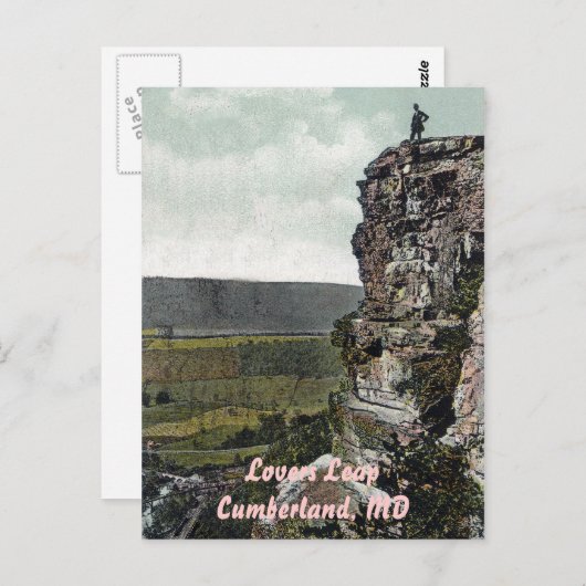 Liebhaber Leap Vintag Postcard Postkarte (Vorne/Hinten)