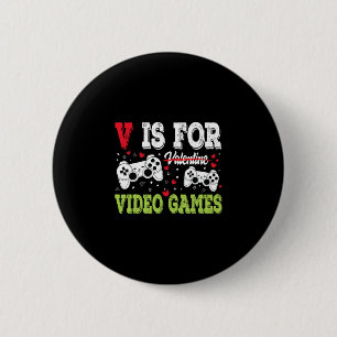Liebhaber lustiger Videospiele Valentinstag für Ki Button