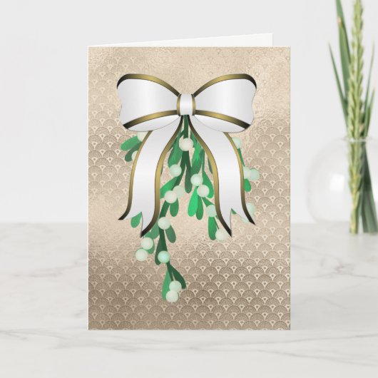 Liebhaber Mistletoe Weihnachtskarte Feiertagskarte (Vorderseite)