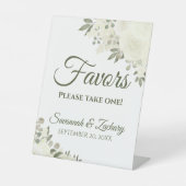 Liebhaber nehmen eine elegante Weiße Boho Blumenho Sockelschild (Vorderseite)