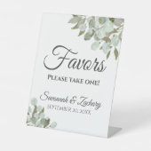 Liebhaber nehmen eine Eukalyptus & Greenery Hochze Sockelschild (Vorderseite)