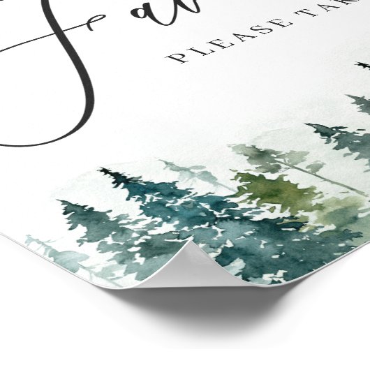 Liebhaber nehmen Sie bitte einen Winterwald Pine T Poster (Ecke)