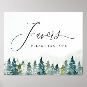 Liebhaber nehmen Sie bitte einen Winterwald Pine T Poster