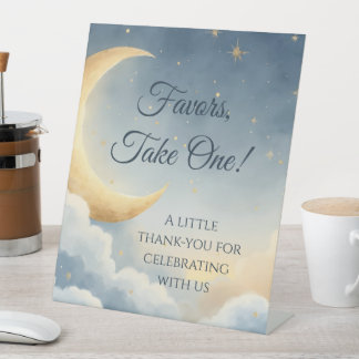 Liebhaber, nimm eins! Babyduschtenschild Sockelschild