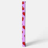 Liebhaber Rotes Herz auf stilvollen lila mit Monog Samsung Galaxy Hülle (Linke Seite)