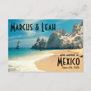 Liebhaber Strand, Cabo, Mexiko Hochzeitsankündigun Einladung