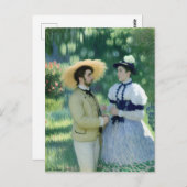 Liebhaber Treffen im Garten Vintage Malerei Postkarte (Vorne/Hinten)
