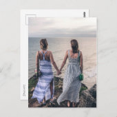 Liebhaber und Freunde von Lesben, Händchen Postkarte (Vorne/Hinten)