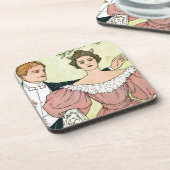 Liebhaber unter dem Mistleton Untersetzer (Linke Seite)