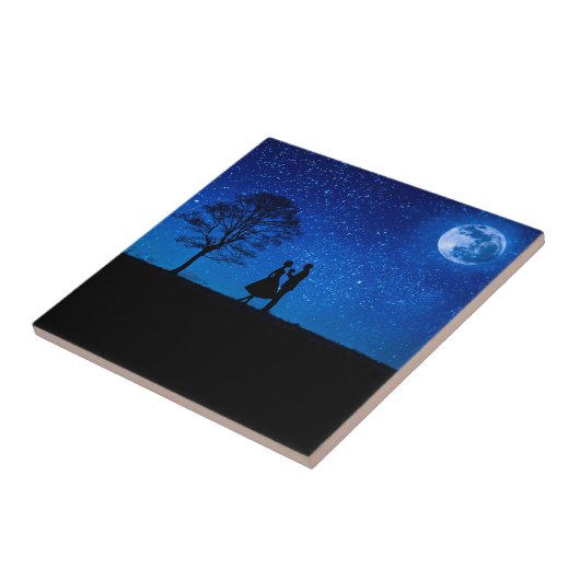 Liebhaber unter Vollmond Fliese (Seite)