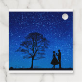 Liebhaber unter Vollmond Geschenkanhänger (Rückseite)