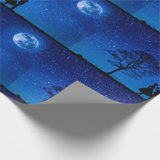 Liebhaber unter Vollmond Geschenkpapier (Ecke)