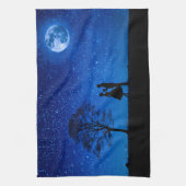 Liebhaber unter Vollmond Geschirrtuch (Vertikal)