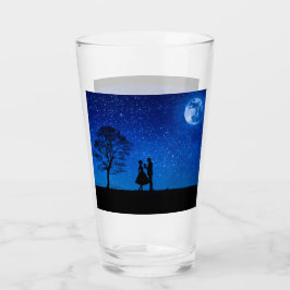 Liebhaber unter Vollmond Glas