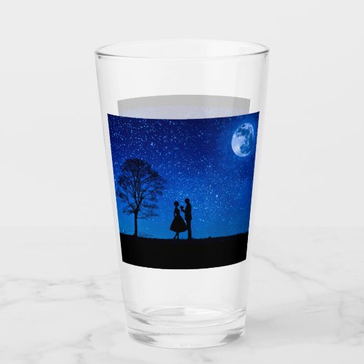 Liebhaber unter Vollmond Glas (Vorderseite)