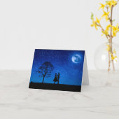Liebhaber unter Vollmond Karte (Gelbe Blume)