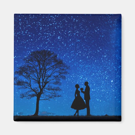 Liebhaber unter Vollmond Magnet (Vorne)