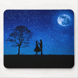 Liebhaber unter Vollmond Mousepad