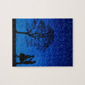 Liebhaber unter Vollmond Puzzle (Horizontal)