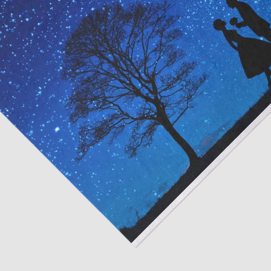 Liebhaber unter Vollmond Seidenpapier (Ausschnitt)