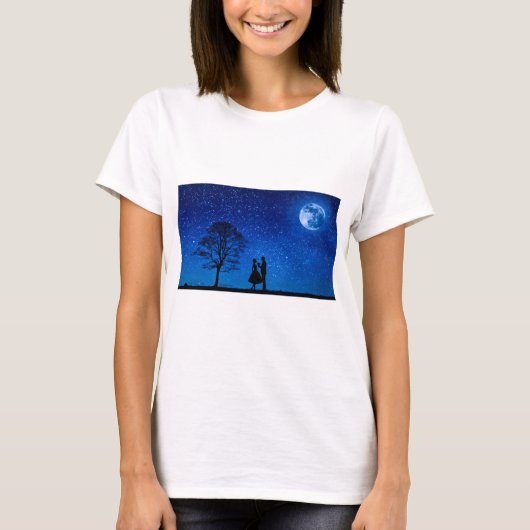 Liebhaber unter Vollmond T-Shirt (Vorderseite)