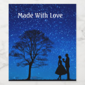 Liebhaber unter Vollmond Weinetikett (Einzelnes Label)