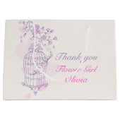 Liebhaber Vögel öffnen Vogelkäfig Hochzeitsgeschen Große Geschenktüte (Vorderseite)