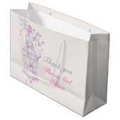 Liebhaber Vögel öffnen Vogelkäfig Hochzeitsgeschen Große Geschenktüte (Vorderseite Schrägansicht)