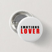 Liebhaber von Emotionen Button (Vorne & Hinten)