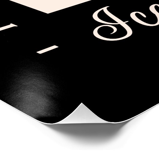 Liebhaber von extravagantem Schwarz Poster (Ecke)