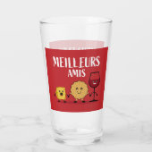 Liebhaber von französischem Käse Glas (Rückseite)