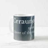 Liebhaber von Gewittern Kaffeetasse (Vorderseite Links)
