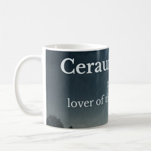Liebhaber von Gewittern Kaffeetasse (Links)