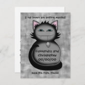 Liebhaber von Hasen Save the Date Hochzeit Ankündigungspostkarte (Vorne/Hinten)