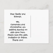 Liebhaber von Hasen Save the Date Hochzeit Ankündigungspostkarte (Rückseite)