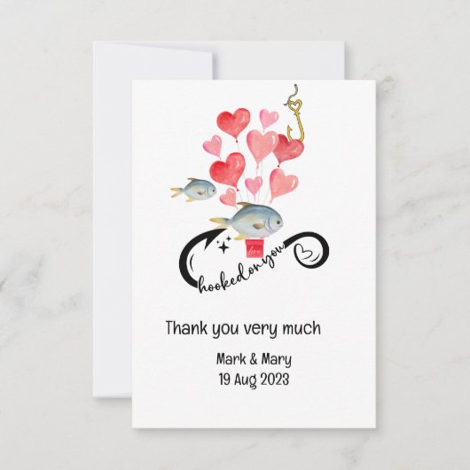Liebhaber von Hochzeiten Dankeskarte (Vorderseite)