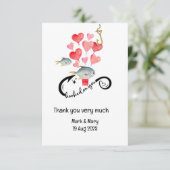 Liebhaber von Hochzeiten Dankeskarte (Stehend Vorderseite)