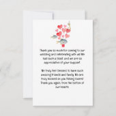 Liebhaber von Hochzeiten Dankeskarte (Rückseite)