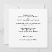 Liebhaber von Hochzeiten Einladung (Rückseite)